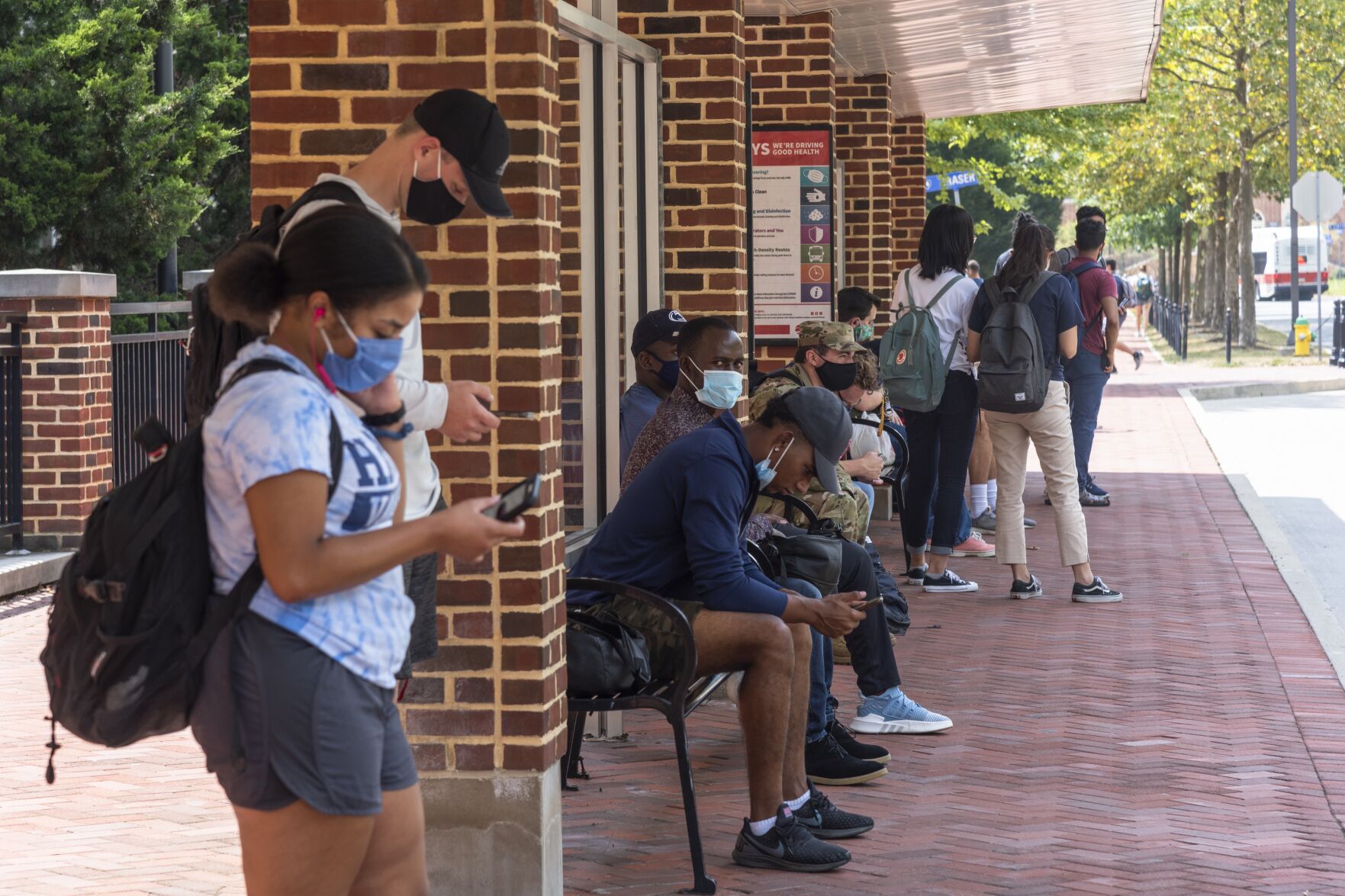 Students Waiting for Bus